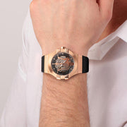  Shop Authentic Maserati Potenza Automatic Skeleton Black Dial Black Leather Strap Watch For Men - R8821108039 - Luxxuri