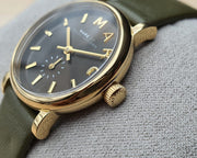  Shop Authentic Marc Jacobs Baker Olive Dial Olive Leather Strap Watch for Women - MBM1330 - Luxxuri