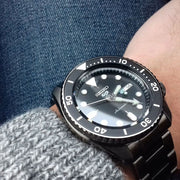  Shop Authentic Seiko 5 Sports Automatic Black Dial Black Steel Strap Watch For Men - SRPD65K1 - Luxxuri