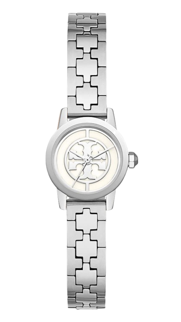 Tory Burch Reva Silver Dial Silver Steel Strap Watch for Women - TBW4044