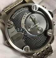  Shop Authentic Diesel Little Daddy Chronograph Black Dial Silver Steel Strap Watch For Men - DZ7259 - Luxxuri