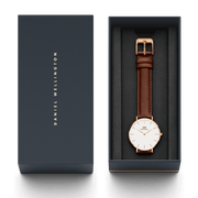  Shop Authentic Daniel Wellington Classic Petite White Dial Brown Leather Strap Watch For Women - DW00100239 - Luxxuri