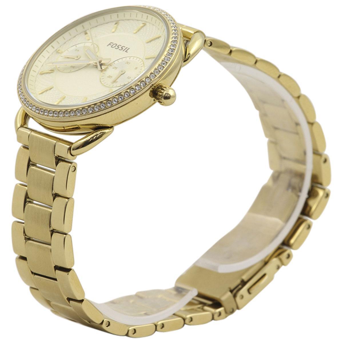  Shop Authentic Fossil Tailor Gold Dial Gold Steel Strap Watch for Women - ES4263 - Luxxuri