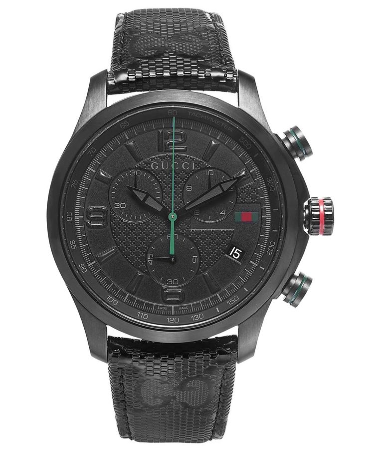  Shop Authentic Gucci G Timeless Quartz Chronograph Black Dial Black Leather Strap Watch For Men - YA126244 - Luxxuri