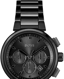  Shop Authentic Hugo Boss One Chronograph Black Dial Black Steel Strap Watch For Men - 1514001 - Luxxuri