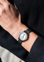  Shop Authentic Tissot T Classic Carson Premium Automatic Lady Silver Dial Silver Steel Strap Watch for Women - T122.207.11.033.00 - Luxxuri