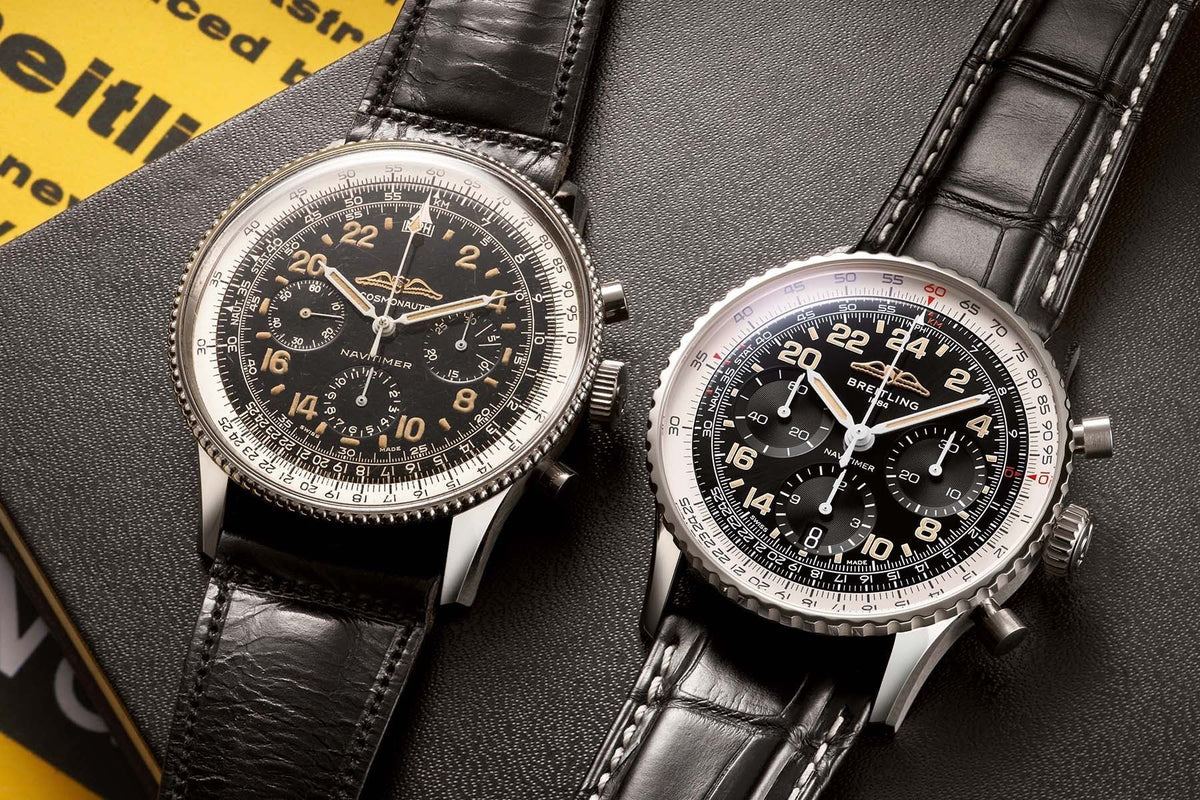 Shop Authentic Breitling Navitimer Ref. 806 1959 Re-Edition Black Dial Brown Leather Strap Watch for Men - AB0910371B1X1 - Luxxuri