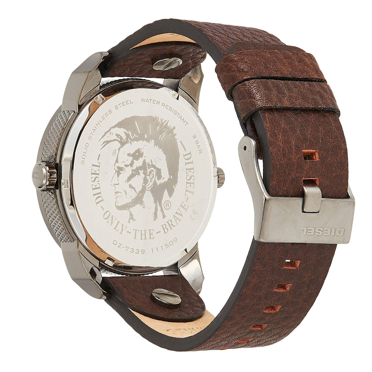  Shop Authentic Diesel Mini Daddy Analog Blue Dial Brown Leather Strap Watch For Men - DZ7339 - Luxxuri