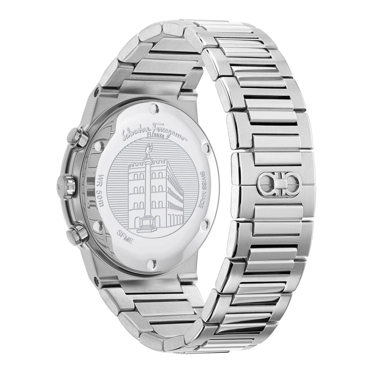  Shop Authentic Salvatore Ferragamo Sapphire Chrono Green Dial Silver Steel Strap Watch for Men - SFME00421 - Luxxuri