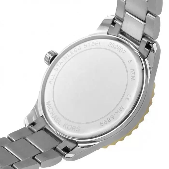  Shop Authentic Michael Kors Layton Quartz Silver Dial Two Tone Steel Strap Watch For Women - MK6899 - Luxxuri