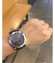  Shop Authentic Burberry The City Chronograph Black Dial Black Leather Strap Watch for Men - BU9356 - Luxxuri