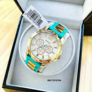 Shop Authentic Guess Intrepid 2 Silver Dial Two Tone Rubber Strap Watch For Women - W0325L4 - Luxxuri