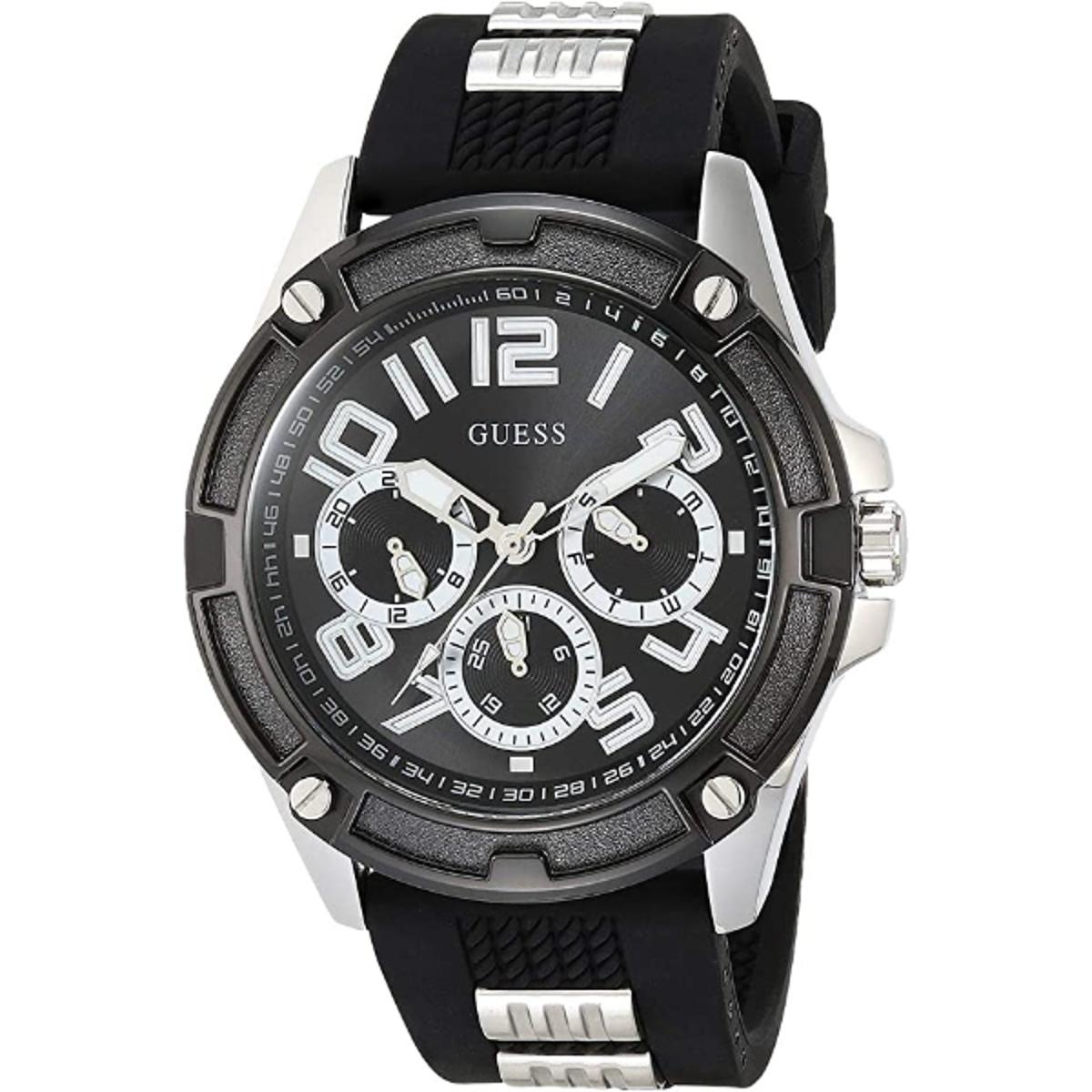  Shop Authentic Guess Delta Black Dial Black Silicone Strap Watch for Men - GW0051G1 - Luxxuri