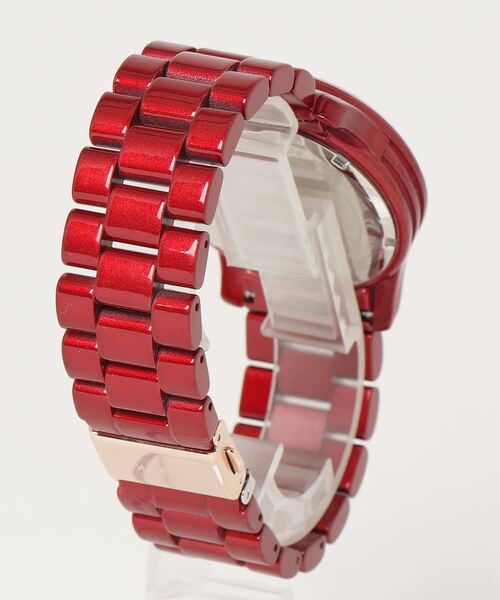  Shop Authentic Michael Kors Runway Analog Chronograph Red Dial Red Steel Strap Watch for Women - MK7436 - Luxxuri