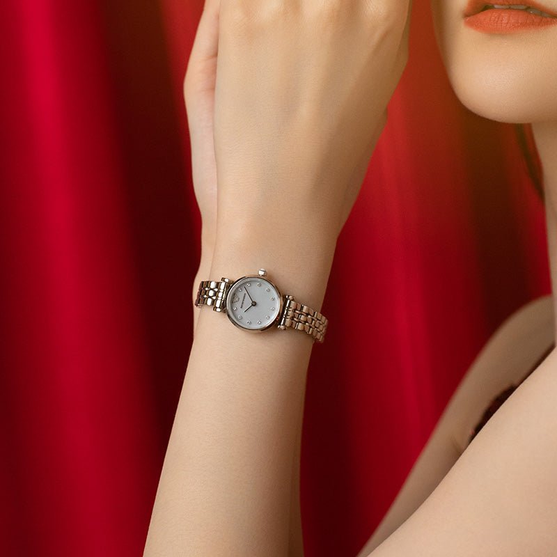  Shop Authentic Emporio Armani Gianni Blue Dial Silver Steel Strap Watch For Women - AR1961 - Luxxuri