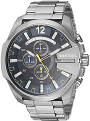  Shop Authentic Diesel Mega Chief Chronograph Blue Dial Silver Steel Strap Watch For Men - DZ4465 - Luxxuri