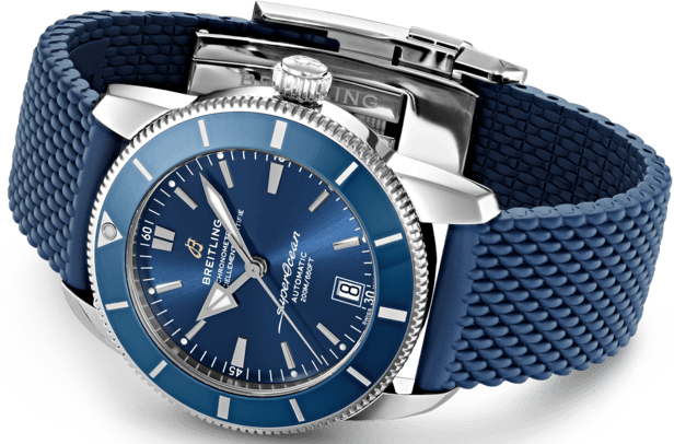  Shop Authentic Breitling Superocean Heritage B20 Automatic 42 Blue Dial Blue Mesh Bracelet Watch for Men - AB2010161C1S1 - Luxxuri