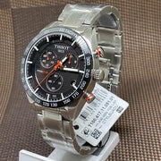  Shop Authentic Tissot T Sport PRS 516 Chronograph Black Dial Silver Steel Strap Watch For Men - T100.417.11.051.01 - Luxxuri