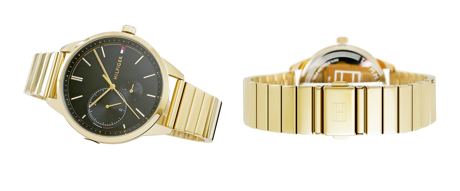  Shop Authentic Tommy Hilfiger Brooke Black Dial Gold Steel Strap Watch for Women  - 1782019 - Luxxuri