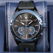  Shop Authentic Maserati Traguardo Sports Blue Dial Black Rubber Strap Watch For Men - R8871612006 - Luxxuri