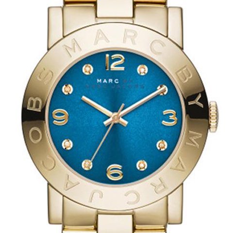  Shop Authentic Marc Jacobs Amy Blue Dial Gold Steel Strap Watch for Women - MBM3303 - Luxxuri