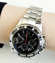  Shop Authentic Michael Kors Everest Chronograph Black Dial Silver Steel Strap Watch For Women - MK5753 - Luxxuri