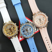  Shop Authentic Guess Heiress Diamonds Blue Dial Blue Rubber Strap Watch for Women - GW0407L1 - Luxxuri