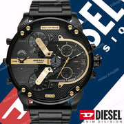  Shop Authentic Diesel Mr. Daddy 2.0 Black Dial Black Steel Strap Watch For Men - DZ7435 - Luxxuri
