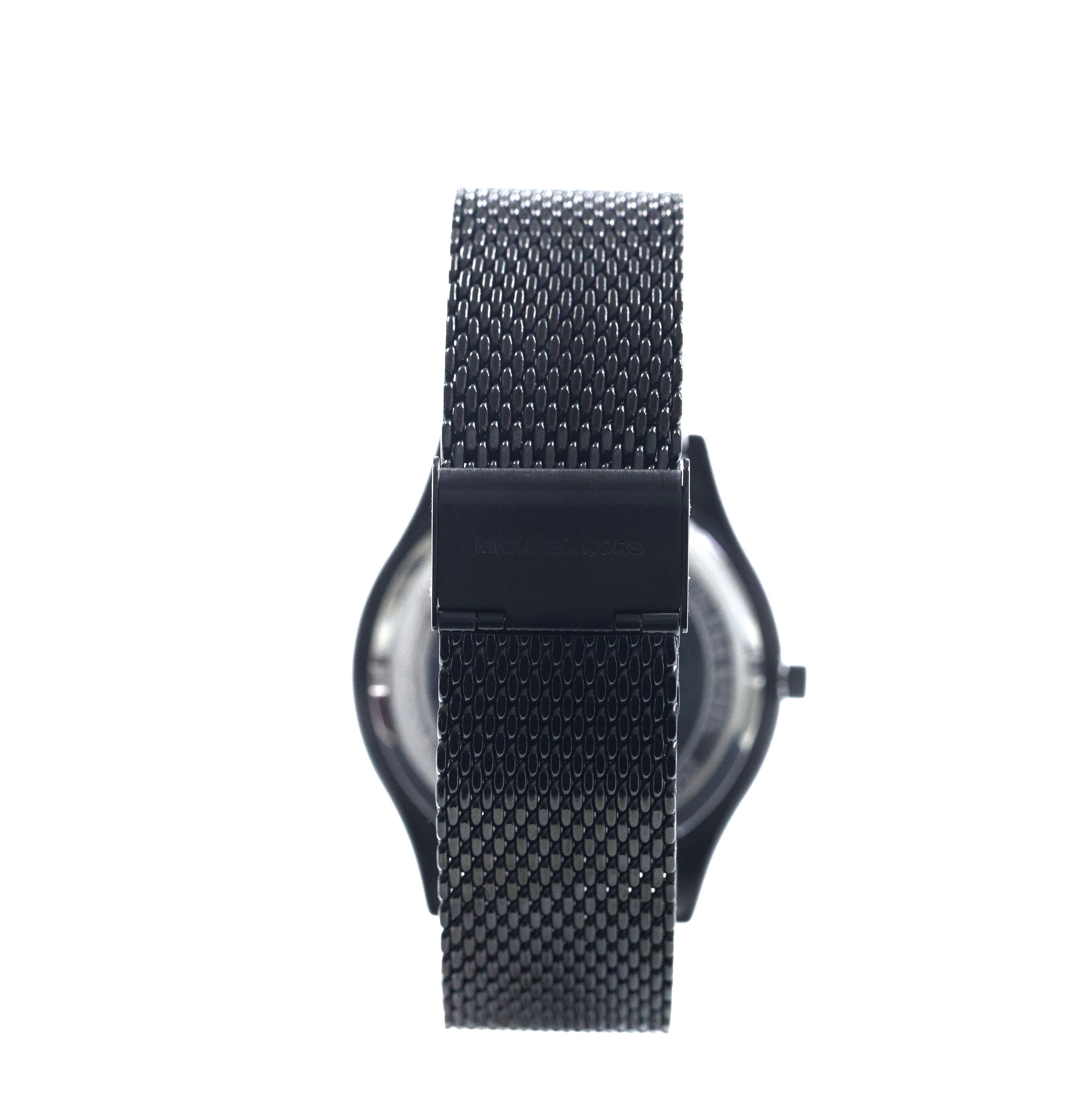  Shop Authentic Michael Kors Slim Runway Black Dial Black Mesh Strap Watch for Women - MK8607 - Luxxuri