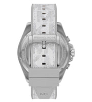  Shop Authentic Michael Kors Brecken Chronograph Silver Dial White Leather Strap Watch For Men - MK8949 - Luxxuri
