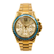  Shop Authentic Michael Kors Everest Chronograph Gold Dial Gold Steel Strap Watch For Women - MK7210 - Luxxuri