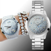 Shop Authentic Guess Crush Silver Dial Silver Steel Strap Watch For Women - GW0020L1 - Luxxuri