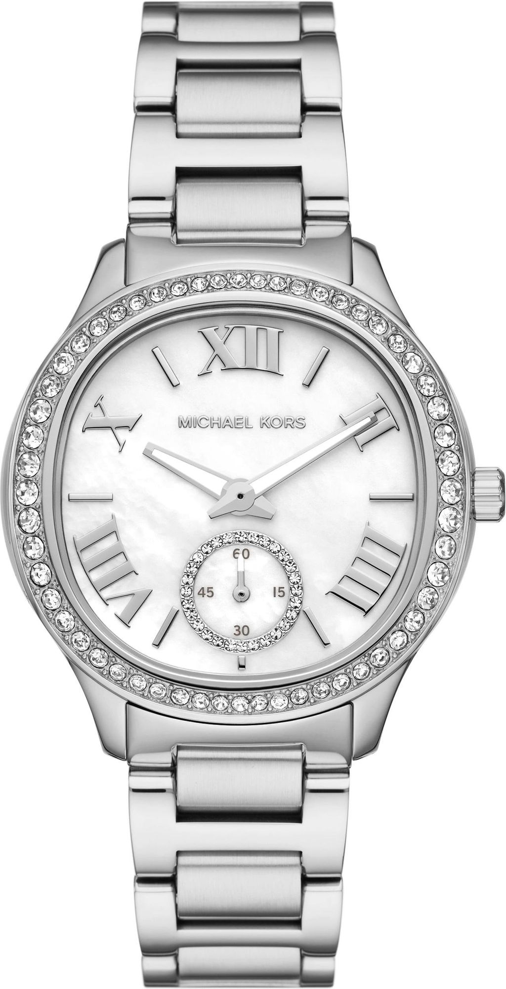  Shop Authentic Michael Kors Sage Three-Hand White Dial Silver Steel Strap Watch for Women - MK4807 - Luxxuri