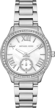  Shop Authentic Michael Kors Sage Three-Hand White Dial Silver Steel Strap Watch for Women - MK4807 - Luxxuri