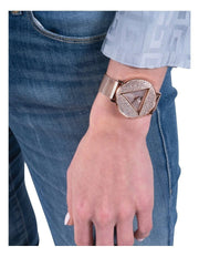  Shop Authentic Guess Iconic Diamonds Rose Gold Dial Rose Gold Mesh Bracelet Watch For Women - GW0477L3 - Luxxuri