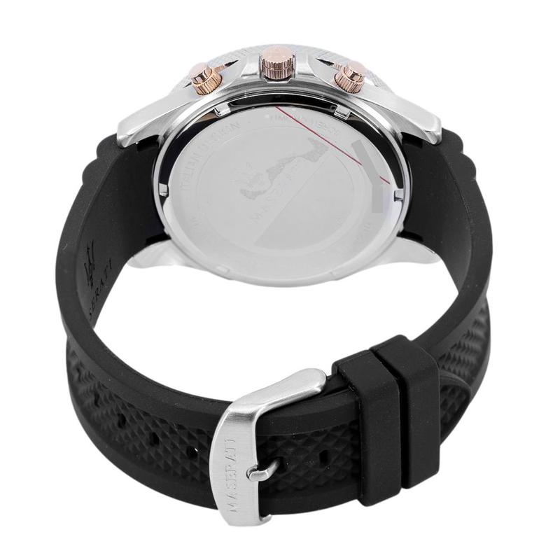  Shop Authentic Maserati SFIDA 44mm Black Silicon Chronograph Watch For Men - R8871640002 - Luxxuri