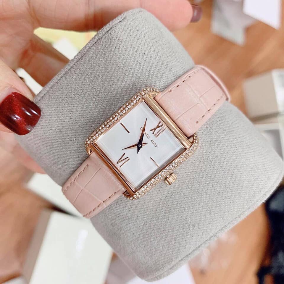  Shop Authentic Michael Kors Lake Quartz White Dial Pink Leather Strap Watch For Women - MK2763 - Luxxuri