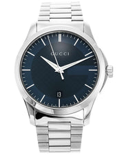  Shop Authentic Gucci G Timeless Blue Dial Silver Steel Strap Watch For Men - YA126440 - Luxxuri