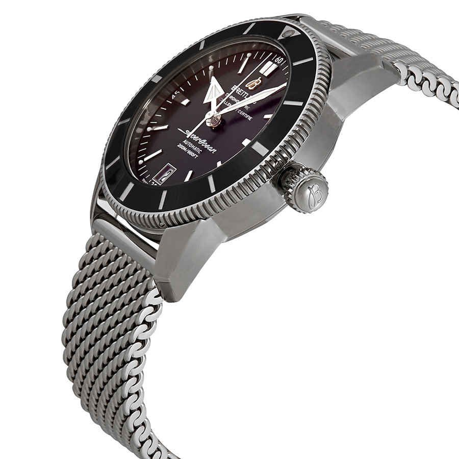 Shop Authentic Breitling Superocean Heritage B20 Automatic 42 Black Dial Silver Mesh Bracelet Watch for Men - AB2010121B1A1 - Luxxuri