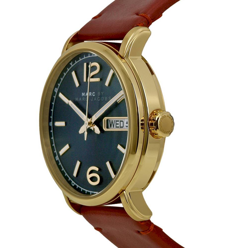  Shop Authentic Marc Jacobs Fergus Green Dial Brown Leather Strap Watch for Men - MBM5077 - Luxxuri