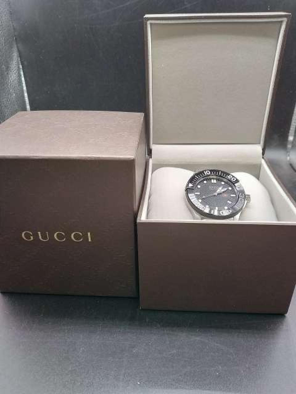  Shop Authentic Gucci G Timeless Black Dial Silver Steel Strap Watch For Men - YA126249 - Luxxuri