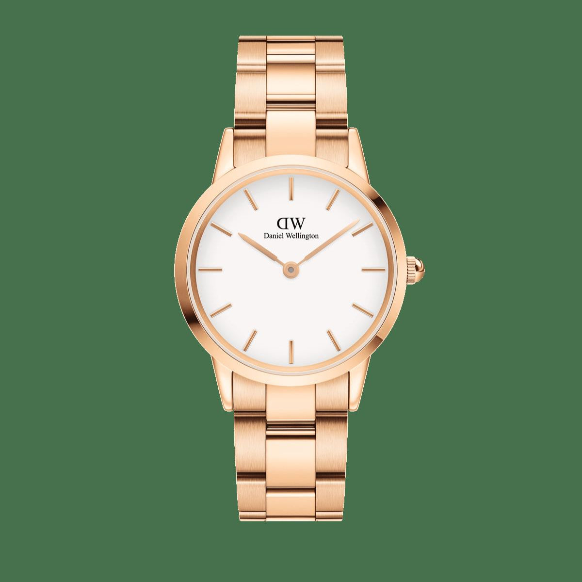  Shop Authentic Daniel Wellington Iconic Link White Dial Rose Gold Steel Strap Watch For Women - DW00100211 - Luxxuri
