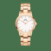  Shop Authentic Daniel Wellington Iconic Link White Dial Rose Gold Steel Strap Watch For Women - DW00100211 - Luxxuri
