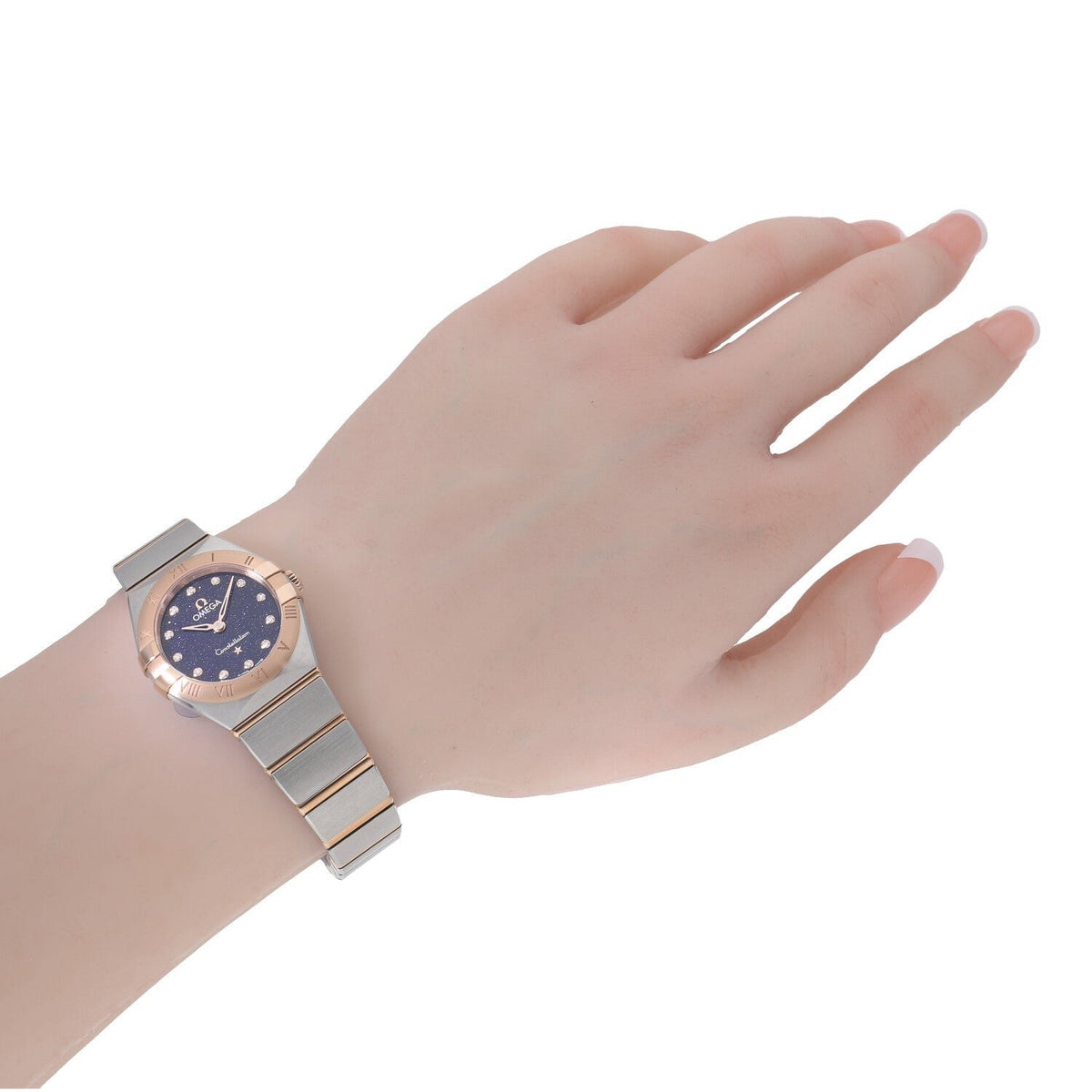  Shop Authentic Omega Constellation Quartz Diamonds Blue Dial Two Tone Steel Strap Watch for Women - 131.20.25.60.53.002 - Luxxuri