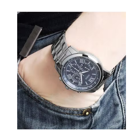  Shop Authentic Guess Horizon Chronograph Quartz Blue Dial Silver Steel Strap Watch for Men - W0379G3 - Luxxuri