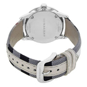  Shop Authentic Burberry The Classic Horseferry Silver Dial Black Leather Strap Watch for Men - BU10002 - Luxxuri
