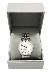  Shop Authentic Calvin Klein Infinity Silver Dial Silver Steel Strap Watch for Men - K5S34B46 - Luxxuri