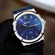  Shop Authentic Salvatore Ferragamo F-80 Classic Blue Dial Blue Leather Strap Watch for Men - SFDT00319 - Luxxuri