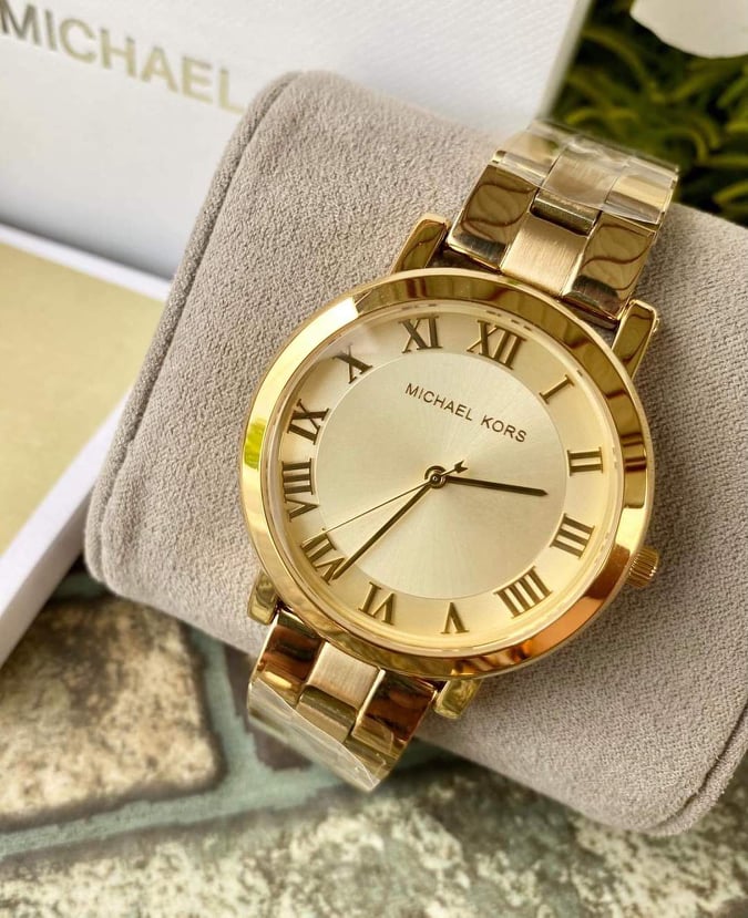  Shop Authentic Michael Kors Norie Gold Dial Gold Steel Strap Watch for Women - MK3560 - Luxxuri