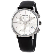  Shop Authentic Calvin Klein Posh Silver Dial Black Leather Strap Watch for Men - K8Q371C6 - Luxxuri